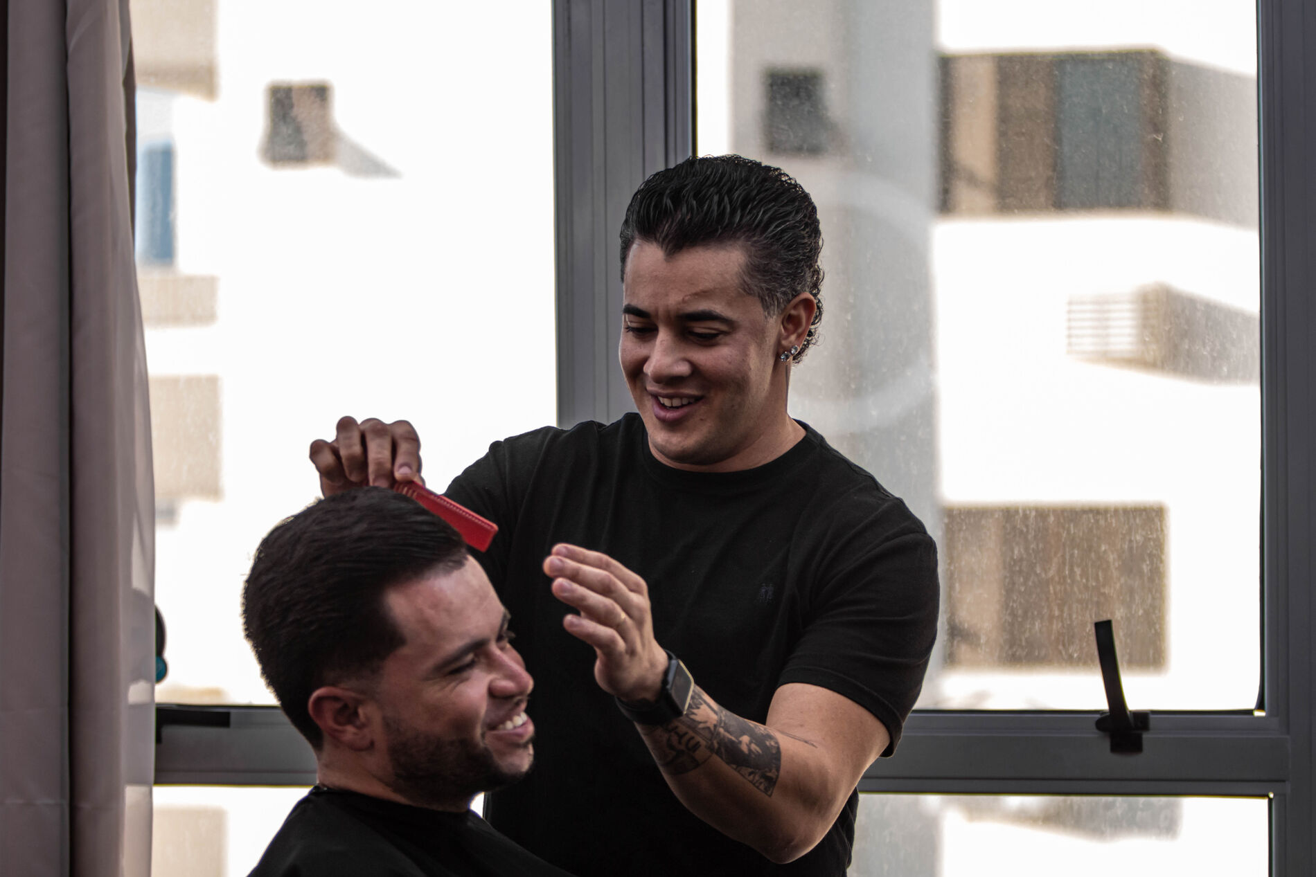 Atendimento e finalização do corte